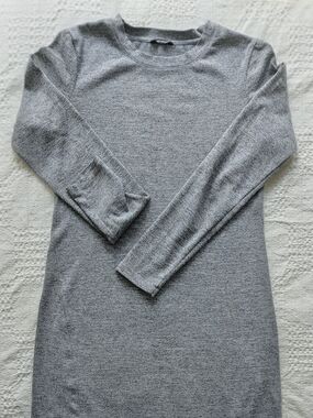 CLUB MONACO Classic Grey Long Sleeve Knit Dress Size XS
